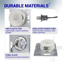 [Lifetime Warranty] 97017705 8663RP Fan Motor Assembly - Fits for Nutone 8664RP 671R 672R Fits for Boran 750 751 752 - S97017705 Bathroom Exhaust Fan Motor Replacement Parts - Replaces 86933000 JA2B104N thumbnail 3