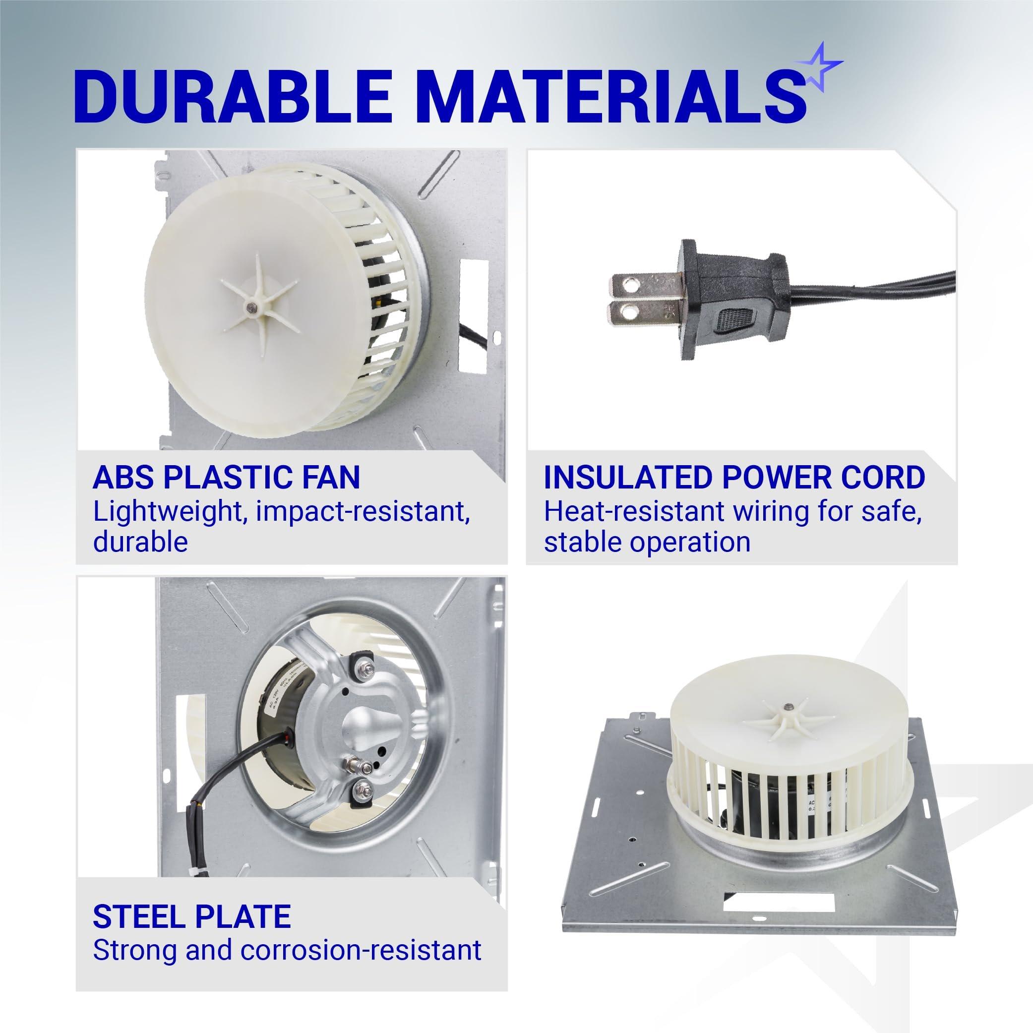 [Lifetime Warranty] 97017705 8663RP Fan Motor Assembly - Fits for Nutone 8664RP 671R 672R Fits for Boran 750 751 752 - S97017705 Bathroom Exhaust Fan Motor Replacement Parts - Replaces 86933000 JA2B104N image 3