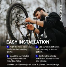 [Lifetime Warranty] 203mm Disc Brake Rotor Stainless Steel Bike Disc Brake Rotor with 6 Bolts - Fit for Road Bike Mountain Bike MTB BMX thumbnail 5