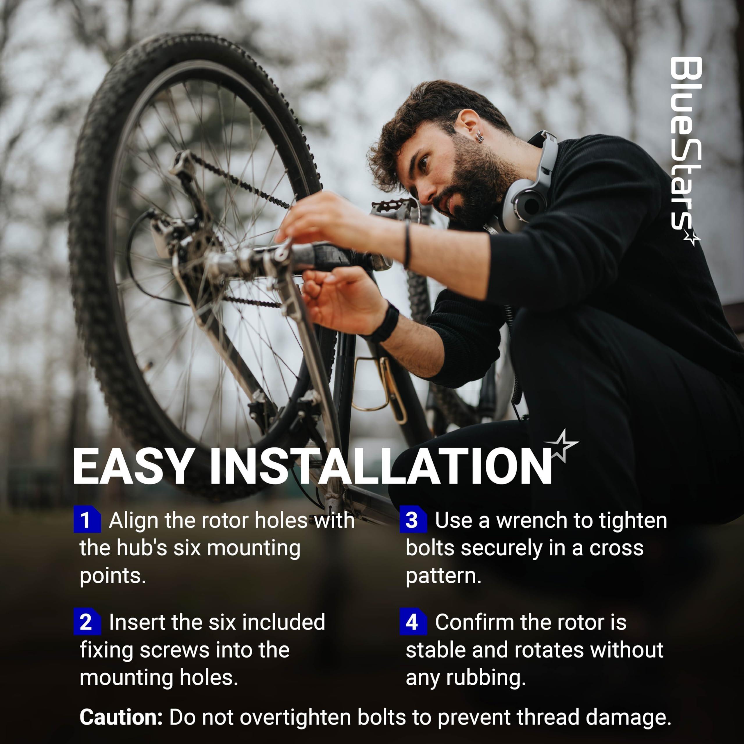 [Lifetime Warranty] 203mm Disc Brake Rotor Stainless Steel Bike Disc Brake Rotor with 6 Bolts - Fit for Road Bike Mountain Bike MTB BMX image 5