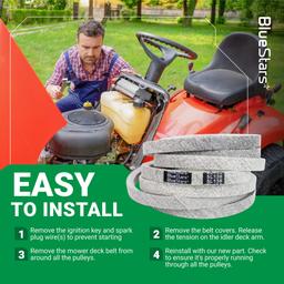 [Lifetime Warranty] 754-0642 Deck Belt - for 54-inch Deck Cub Cadet GT1554 LT1554 SLTX1054 SLT1554 LGT1054 MTD Troy-Bilt Toro - Replace 954-0642 112-0933 784322 Lawn Mower | 5/8” x 138” thumbnail 9