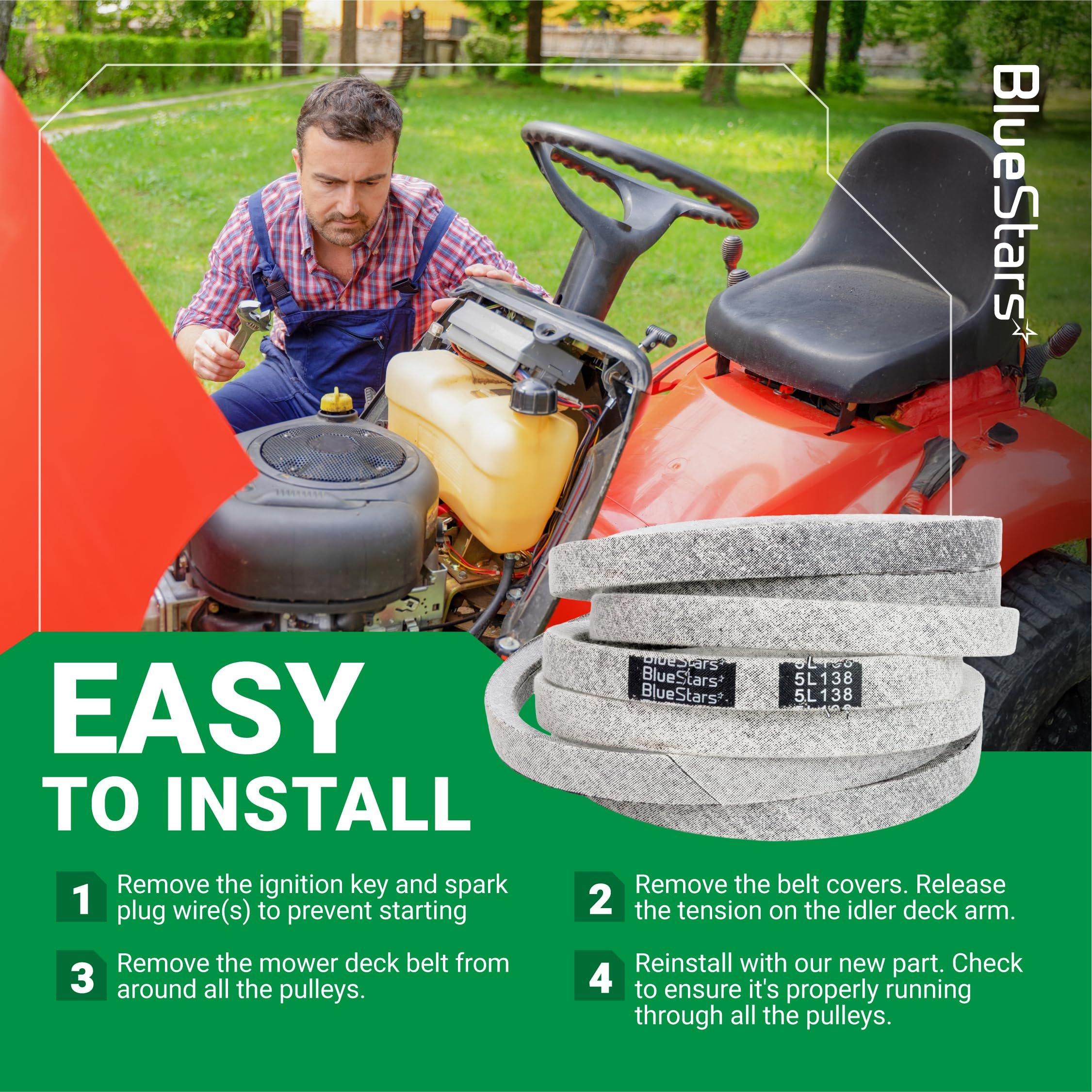 [Lifetime Warranty] 754-0642 Deck Belt - for 54-inch Deck Cub Cadet GT1554 LT1554 SLTX1054 SLT1554 LGT1054 MTD Troy-Bilt Toro - Replace 954-0642 112-0933 784322 Lawn Mower | 5/8” x 138” image 9