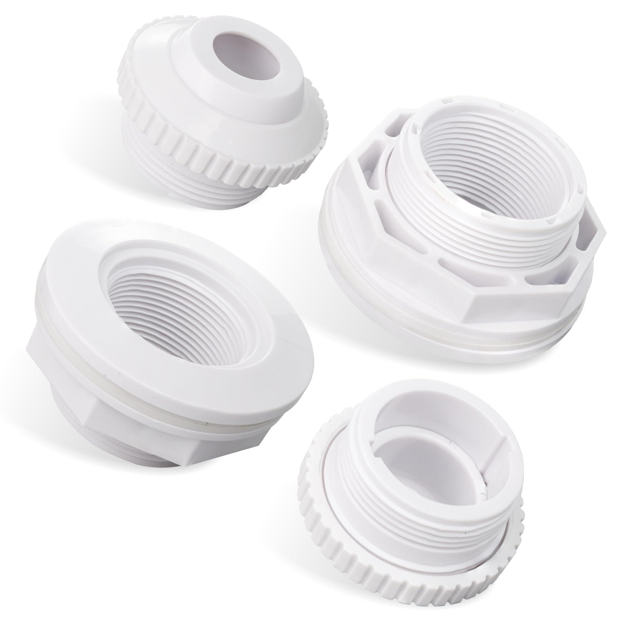 [Lifetime Warranty] SP1023 Pool Inlet Return Fitting for Hayward Above Ground Pool - 1-1/2" FIP Return Fitting with Locknut and Gasket & SP1419D Directional Flow Eyeball Jet - Pool Accessories - Pack of 2 image 0