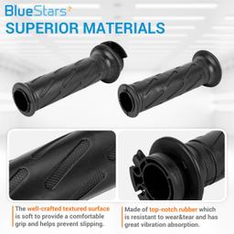[Lifetime Warranty] 57110-29G02-291 & 57211-22D02-291 Motorcycle Hand Grips - Compatible with Suzuki GSX-R600 GSX-R750 GSX-R1000 AN400 SV650 DL650 TU250X - Nonslip Comfortable Durable Rubber thumbnail 3