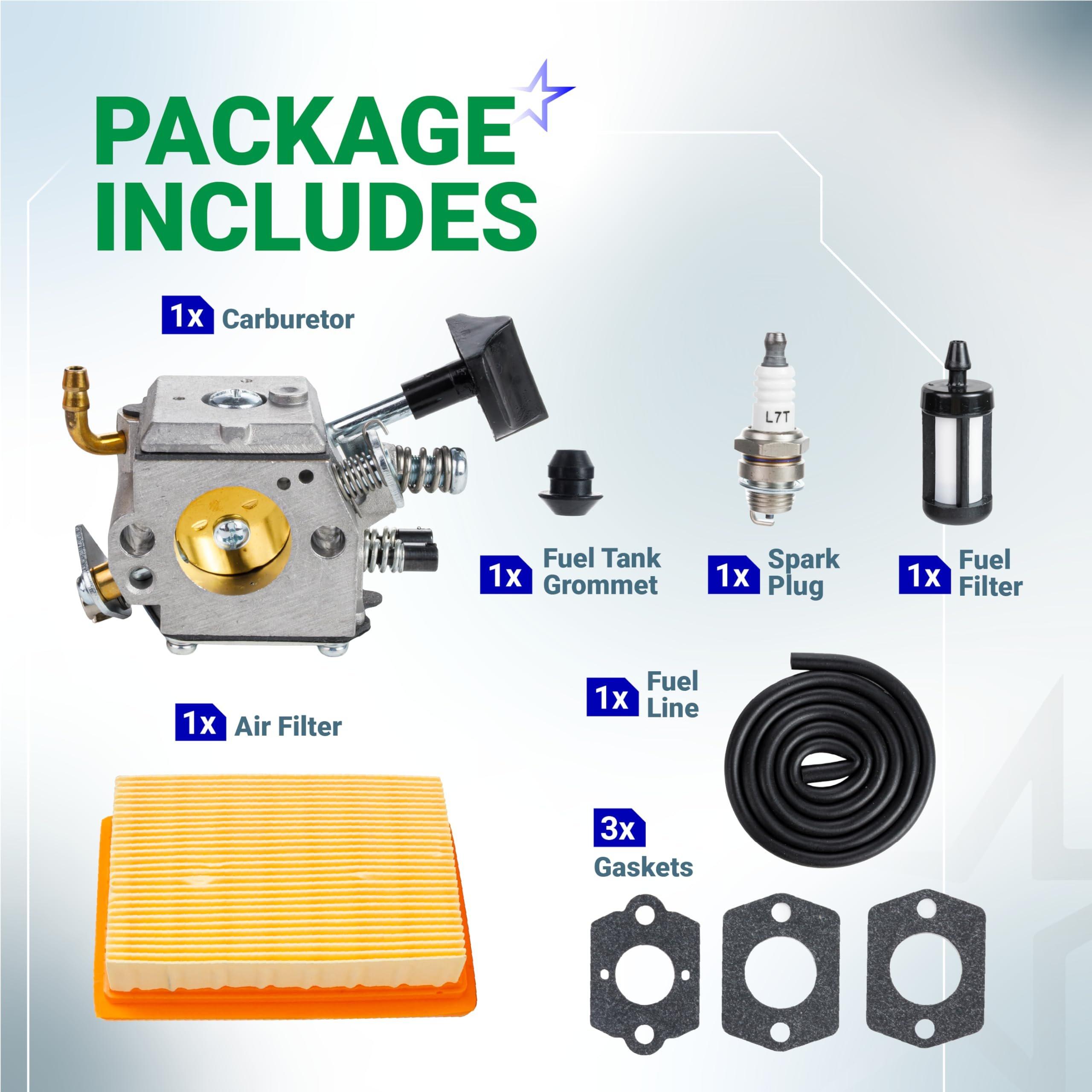 [Lifetime Warranty] BR420 BR340 Carburetor Kit - Compatible with Stihl BR340 BR380 BR400 BR420C BR320 SR320 SR340 SR380 SR400 SR420 Backpack Blower - Replace Stihl 4203-120-0601 image 2