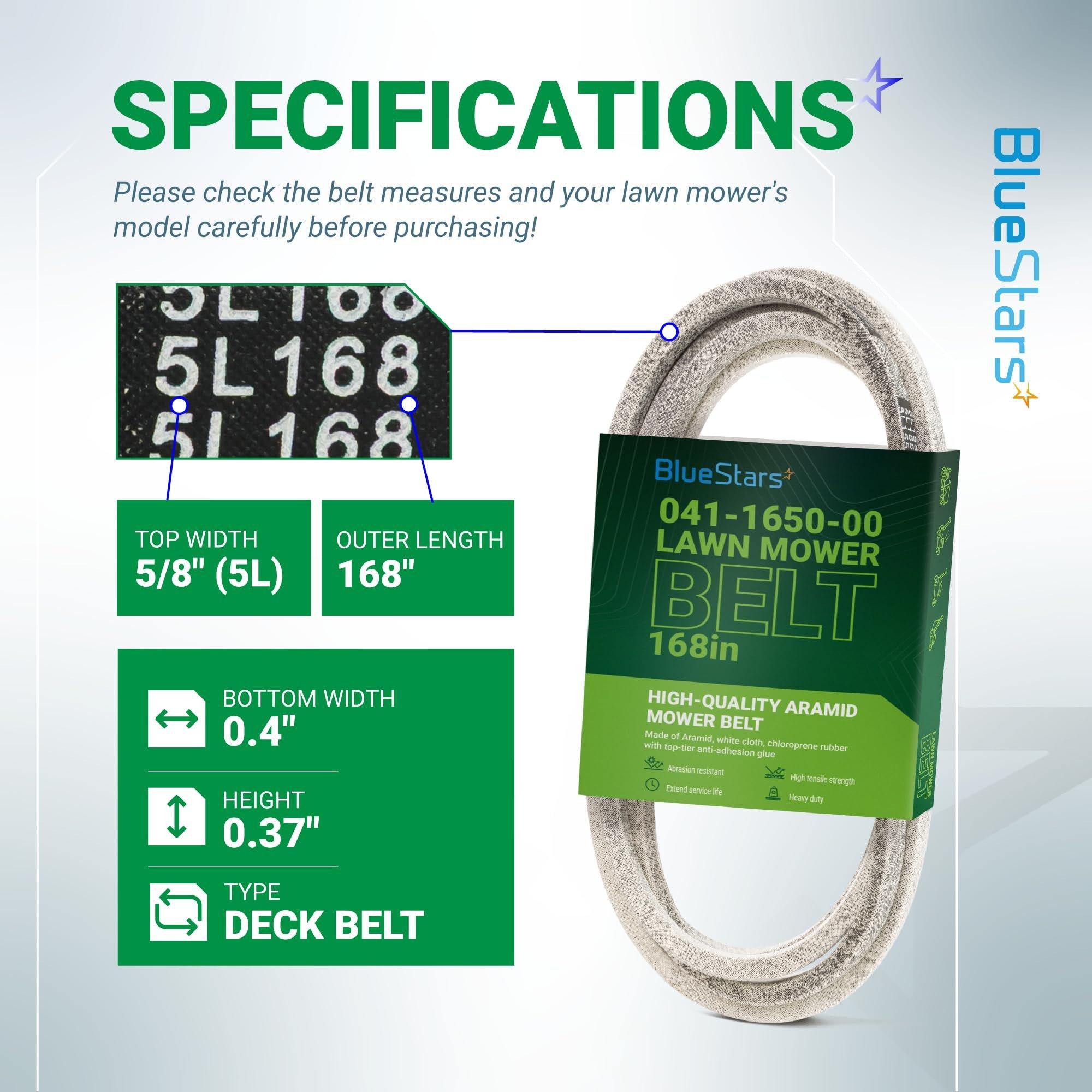 [Lifetime Warranty] 041-1650-00 Deck Belt Replacement - for Bad Boy 60-inch Deck ZT Pup Lightning ZT Elite AOS Diesel CZT Elite Maverick 54-inch Outlaw Mower | 168" image 1