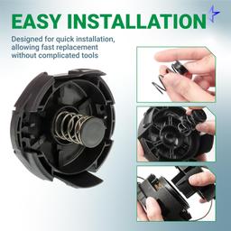 [Lifetime Warranty] Speed Feed 400 Trimmer Head Cap and Spring Kit - Compatible with Echo Weed Eater Head SRM-225 SRM-230 PAS-225 String Trimmer Echo Trimmer Parts X472000070 - Pack of 4 thumbnail 4