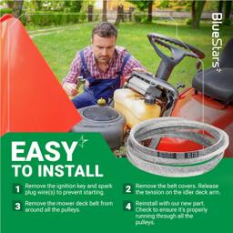 [Lifetime Warranty] 793828 793828X Deck Belt - for 42-inch Hustler Raptor 931741 933069 933937 934505US Mini FasTrak 927343 927376 Sport Mower | 1/2” x 116” thumbnail 9