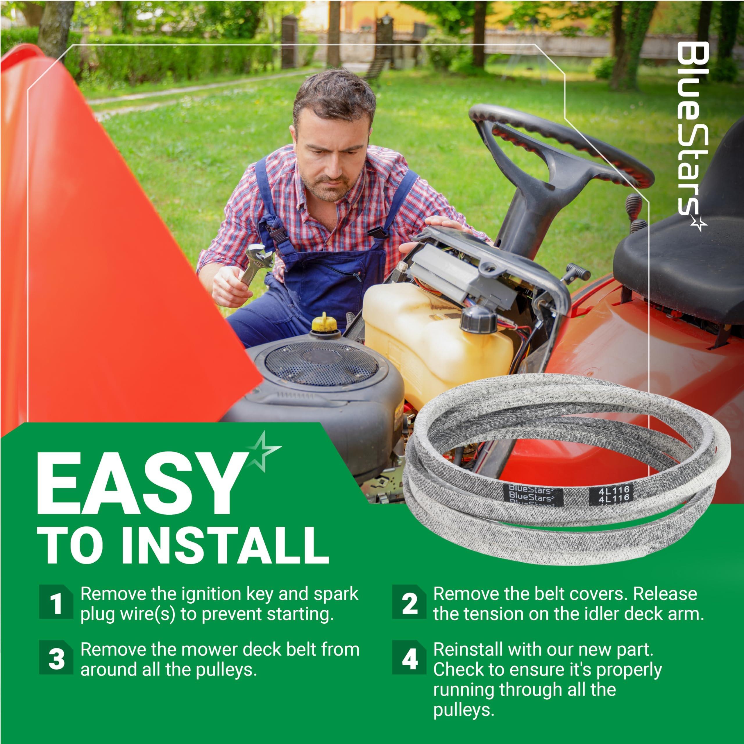 [Lifetime Warranty] 793828 793828X Deck Belt - for 42-inch Hustler Raptor 931741 933069 933937 934505US Mini FasTrak 927343 927376 Sport Mower | 1/2” x 116” image 9