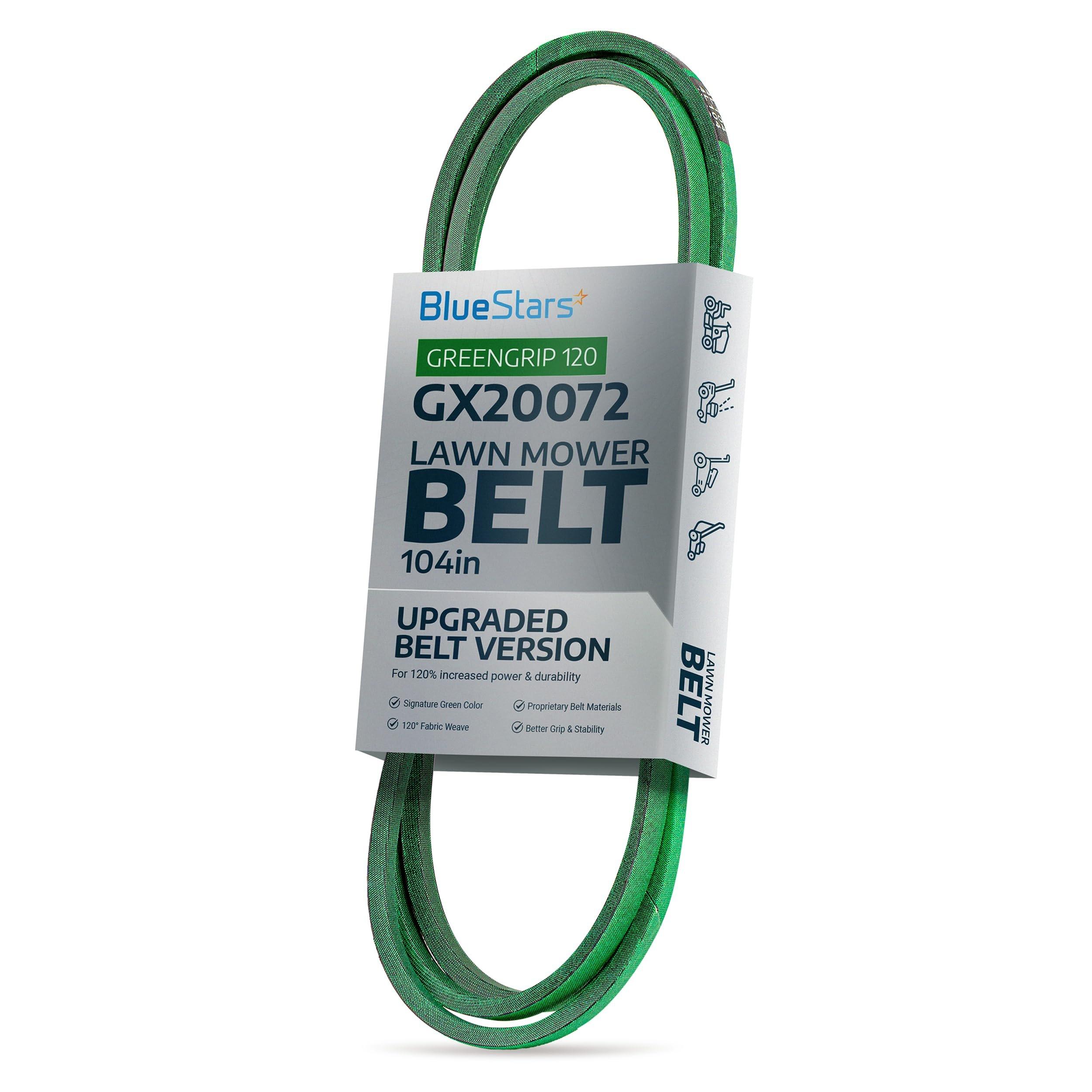[Lifetime Warranty] [Upgraded Grip120] GX20072 Deck Belt Replacement for 42 Inch Deck John Deere D105 E100 LA105 LA110 LA120 GY20570 Belt | 1/2“ x 104” image 0