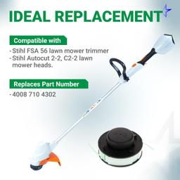 [Lifetime Warranty] FSA 56 Replacement Spool for Stihl String Trimmer - Compatible with AutoCut 2-2 25-2 C2-2 Grass Trimmer Line - Fits FSA56 Models - Replaces 4008 710 4301 - Pack of 3 thumbnail 4