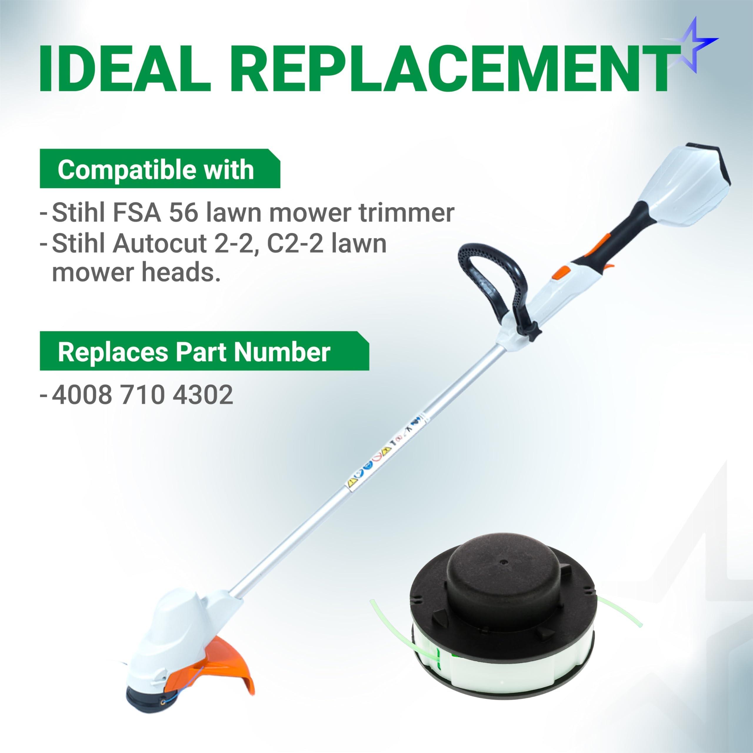[Lifetime Warranty] FSA 56 Replacement Spool for Stihl String Trimmer - Compatible with AutoCut 2-2 25-2 C2-2 Grass Trimmer Line - Fits FSA56 Models - Replaces 4008 710 4301 - Pack of 3 image 4