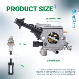 [Lifetime Warranty] Carburetor BR350 BR350Z - Compatible with Stihl BR430 BR450 SR430 SR450 Backpack Blower - Replace4244 120 0606, Carb Repair Kit Compatible with Zama C1Q-S210 C1Q-S210B C1Q-S209C thumbnail 2