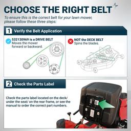 [Lifetime Warranty] [Upgraded Grip120] 532130969 130969 Drive Belt - for Husqvarna YTH24K48 YTH2348 LGT2654 YTH22V46 LGT2554 Craftsman Poulan 592855201 584444701 532 13 09-69 21546080 | 92.45" thumbnail 6