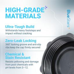 [Lifetime Warranty] P01006 Pool Drain Valve Cap Replacement for Coleman Above Ground Pools - Compatible with P01006 P01010 P6H1158ASS16 - Heavy Duty Leak-Proof Pool Drain Cap with Rubber Seal thumbnail 3
