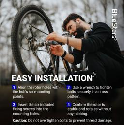 [Lifetime Warranty] 180mm Disc Brake Rotor Stainless Steel Bike Disc Brake Rotor with 6 Bolts - Fit for Road Bike Mountain Bike MTB BMX thumbnail 6