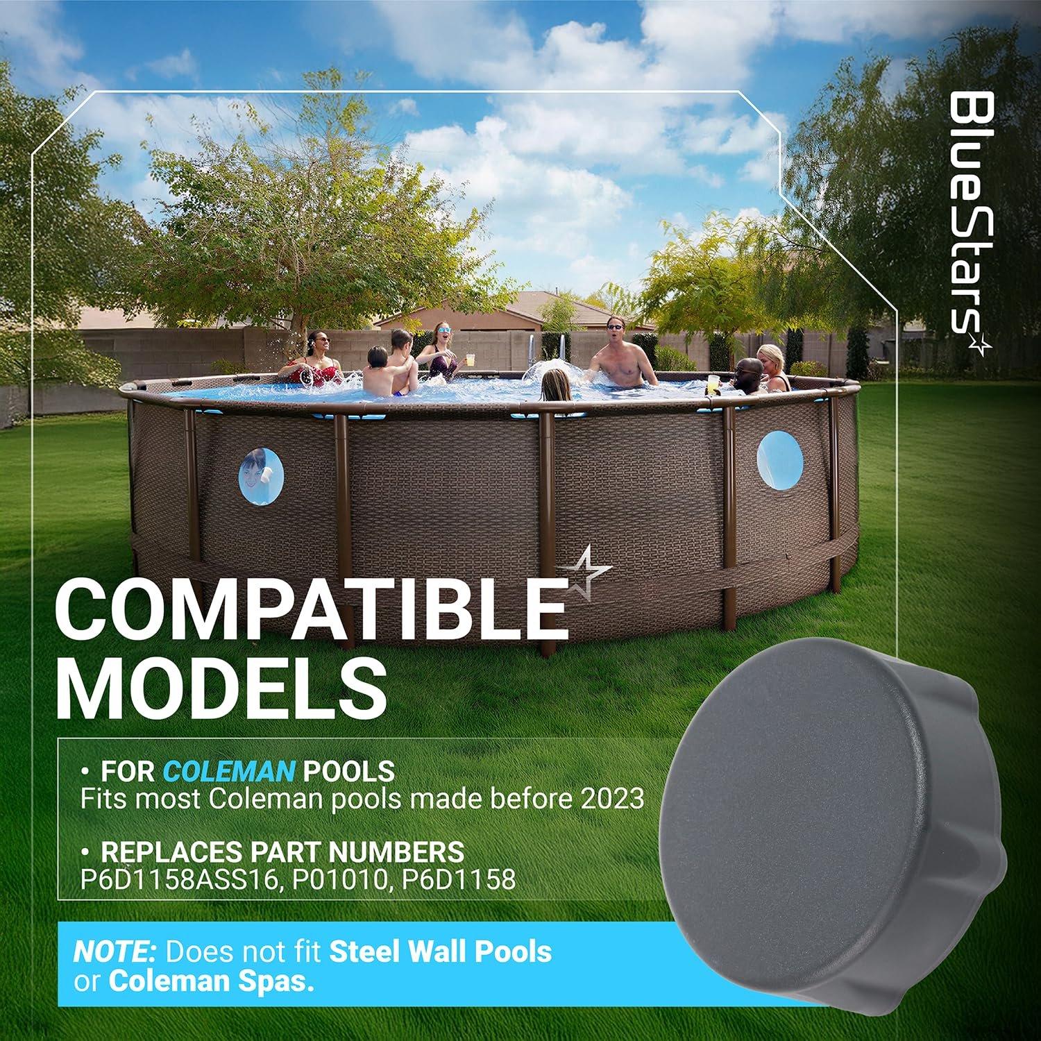 [Lifetime Warranty] P01006 Pool Drain Valve Cap Replacement for Coleman Above Ground Pools - Compatible with P01006 P01010 P6H1158ASS16 - Heavy Duty Leak-Proof Pool Drain Cap with Rubber Seal image 4