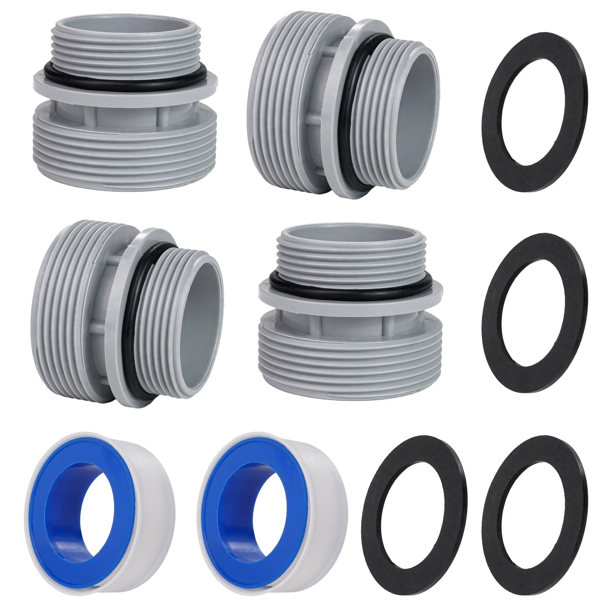 [Lifetime Warranty] 4560 Conversion Adapters Kit - Compatible with Intex Hayward Coleman, Filter Hose Conversion Kit 40mm to 1 1/2 Inch Pool Hose Adapter Fitting, Above Ground Pool Pump Connector - Pack of 4 image 0