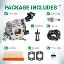 [Lifetime Warranty] Carburetor BR350 BR350Z - Compatible with Stihl BR430 BR450 SR430 SR450 Backpack Blower - Replace4244 120 0606, Carb Repair Kit Compatible with Zama C1Q-S210 C1Q-S210B C1Q-S209C thumbnail 1