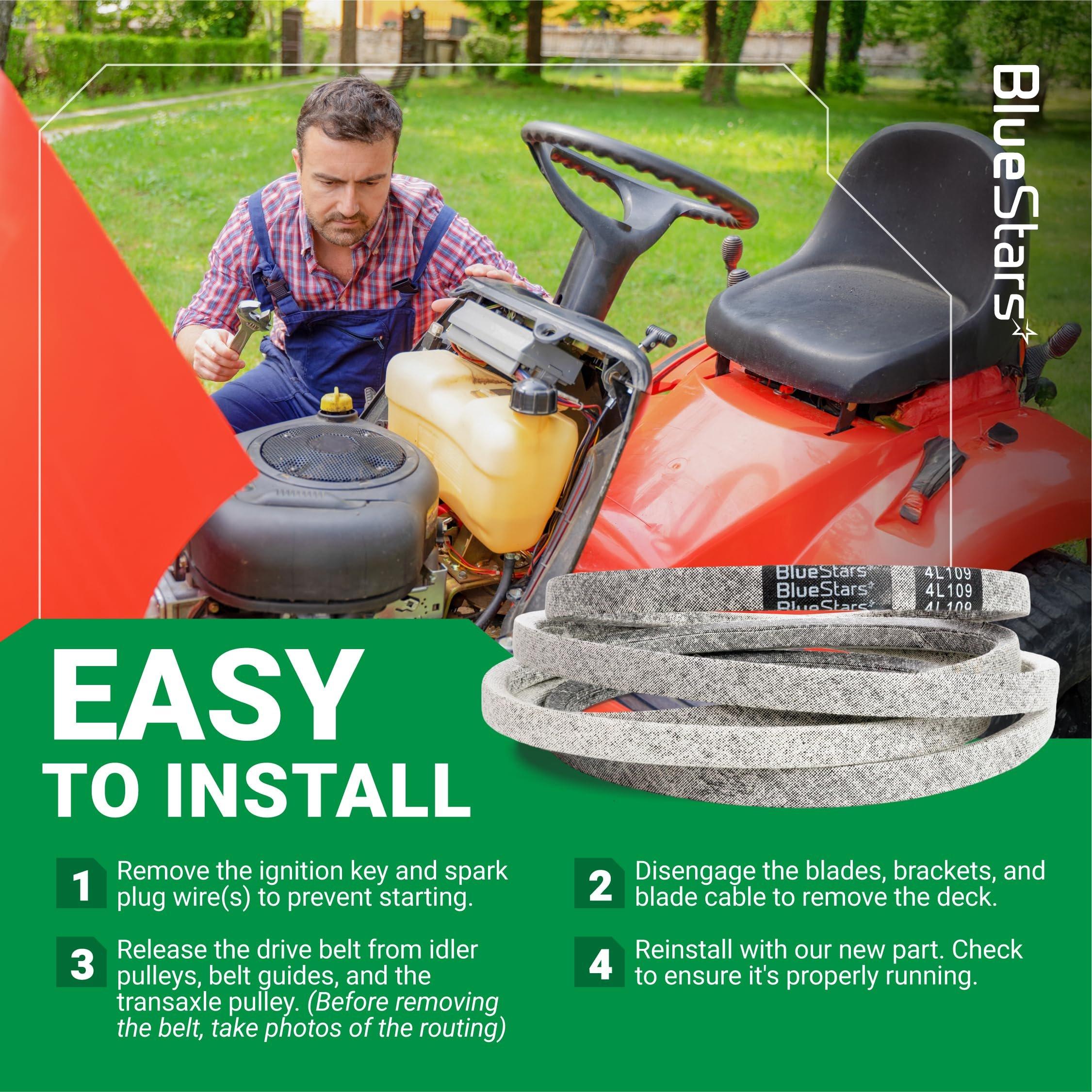 BlueStars 954-04045 Mower Deck Belt for 42-inch Cub Cadet LT1042 RZT42 Toro LX420 LX425 LX426 LX427 LX423 Troy Bilt Bronco MTD - Replaces 754-04045 490-501-M019 112-5800 | Aramid Cord | 1/2 x 109 image 9