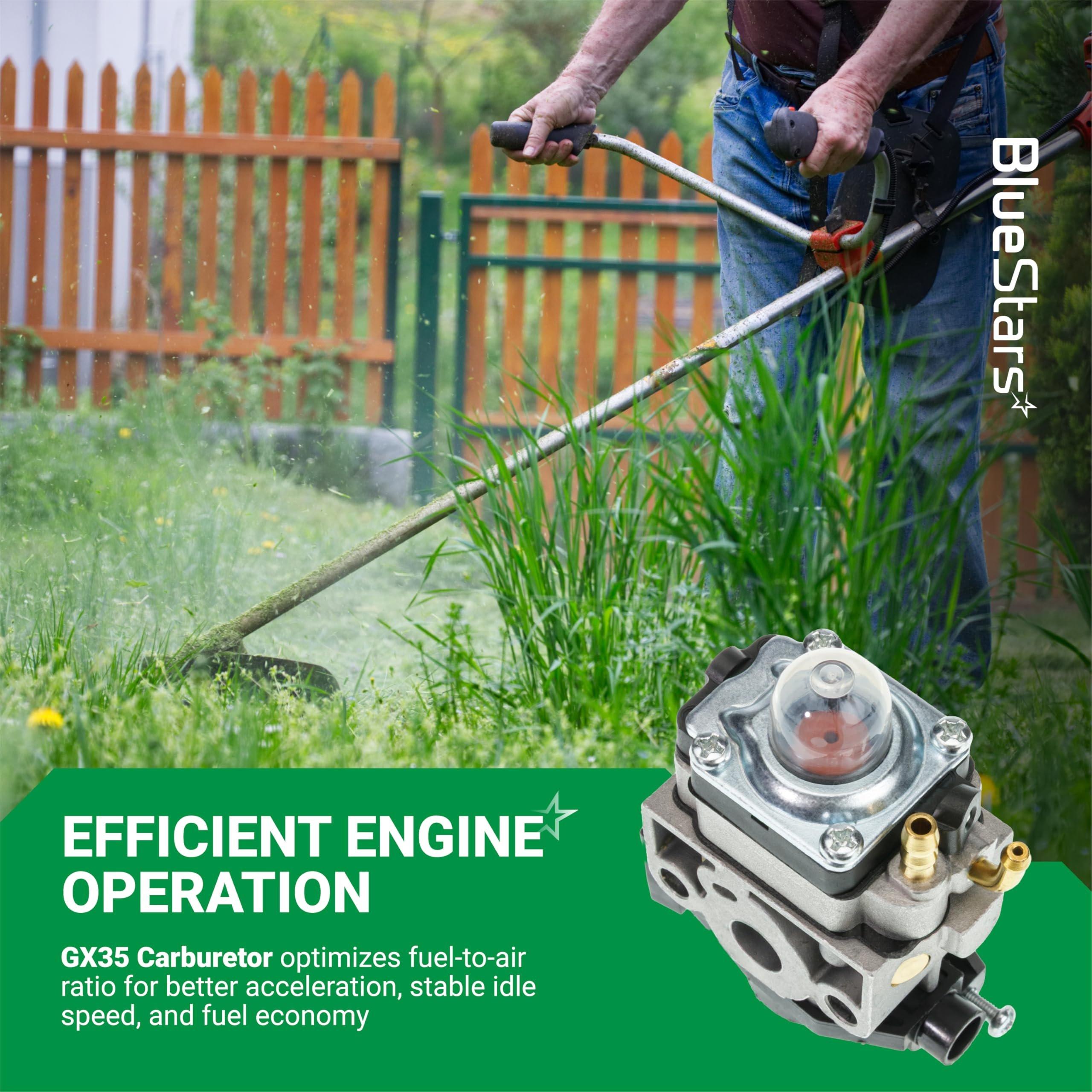 [Lifetime Warranty] GX35 Carburetor Replacement for Honda GX35 GX35NT GX25 GX25N GX25NT Engine HHT35S HHT25S UMK435 String Trimmer Brushcutter - Replaces 16100-ZOZ-034 16100-202-815 Walbro WYB-16C image 1