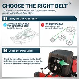 [Lifetime Warranty] [Upgraded Grip120] 07200023 Deck Belt - for 52 Inch Deck Ariens Ikon X, Ikon XD, Zoom, Zoom XL, Gravely ZT X & ZTXL 52" Deck Belt - Replaces Exmark/Toro 130-0843 | 1/2" x 145.5" thumbnail 6