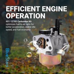 [Lifetime Warranty] 951-12785 Carburetor Kit - Compatible with Troy Bilt Tiller Super Bronco Rototiller 208cc Cub Cadet RT65 751-12785 C46540 46515 Generator Troy Bilt OHV 208CC 212CC Engine Parts thumbnail 1