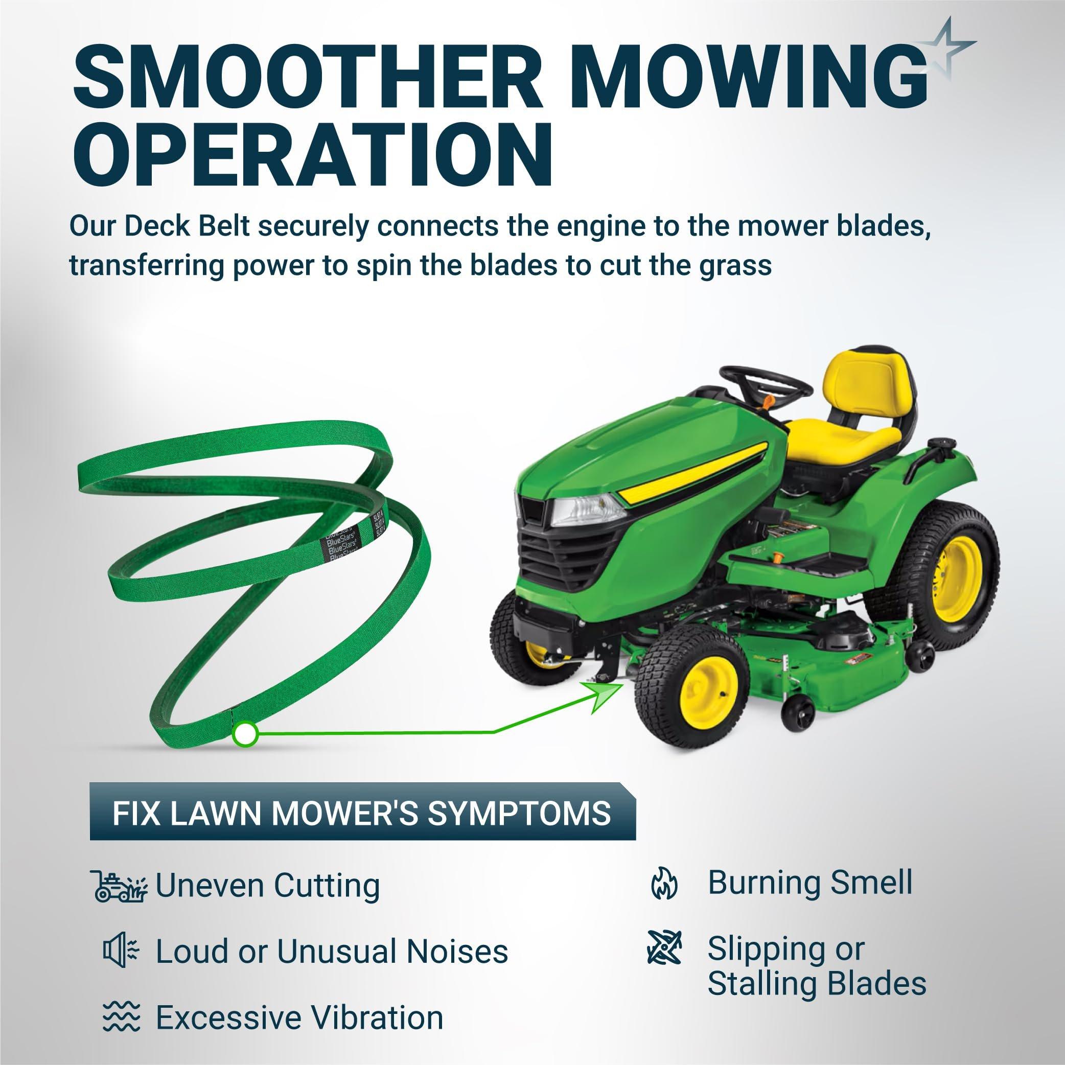 [Upgraded Grip120] M154960 Secondary Deck Belt for 54 Inch John Deere GX255 GX335 GX355 X540 X320 X530 X590 Lawn Mower - Replaces M143923 | 5/8" x 120.6" image 8