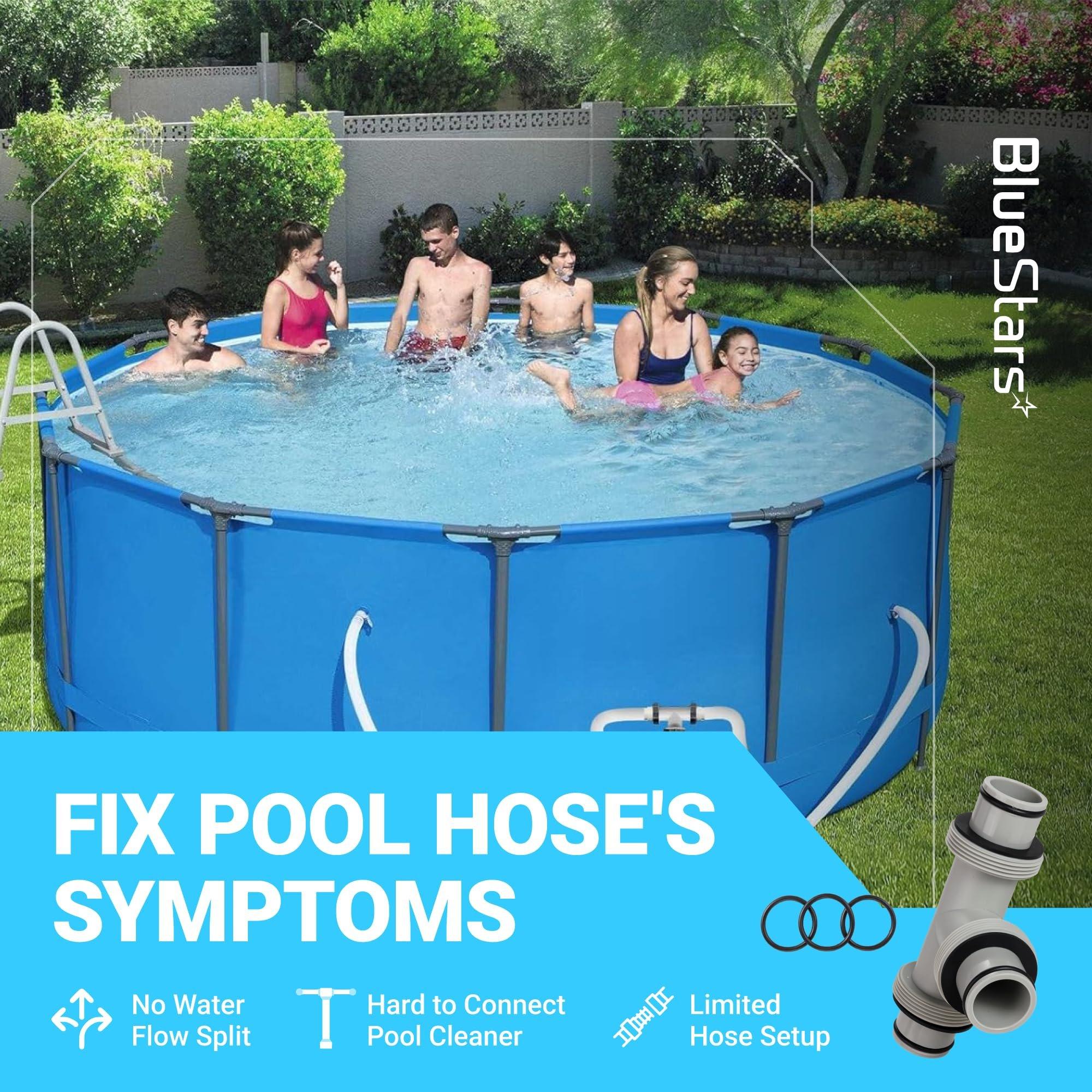 1.5" to 1.5" T-Joint Pool Hose Connector with 3 Rubber O-Rings - 3-Way Filter Pump Hose Adapter for Above Ground Swimming Pool - Replacement for Intex Hayward Coleman Sand Filter Systems image 8