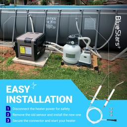 IDXLFLS1930 Flame Sensor Replacement for Hayward Universal H-Series Induced Draft and Gas Pool Heater - Fits H150FD H200FD H250FD H300FD H400FD H500FD FDN FDP IDL IDL2 Models thumbnail 6