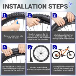 2.75/3.00-19" Motorcycle Inner Tube - 2.5mm Heavy-Duty Butyl Rubber - TR4 Straight Valve Stem - Fits 2.75-19 3.00-19 70/100-19 80/100-19 - Compatible with Surron Talaria Segway - Pack of 2 thumbnail 7