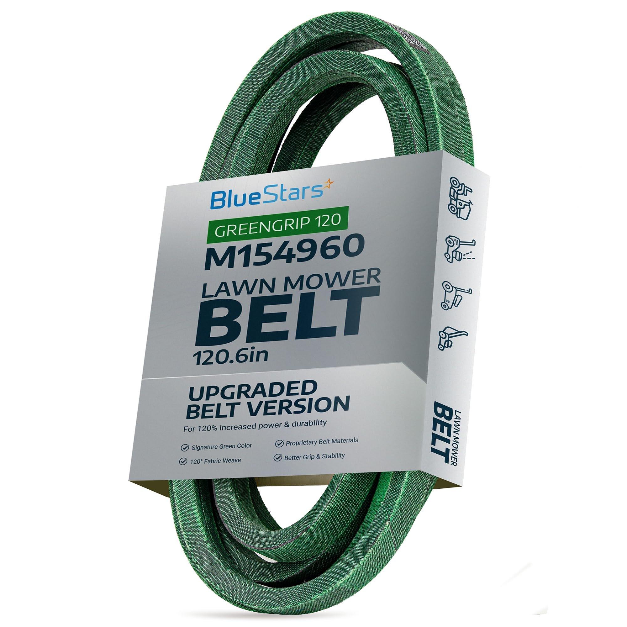 [Upgraded Grip120] M154960 Secondary Deck Belt for 54 Inch John Deere GX255 GX335 GX355 X540 X320 X530 X590 Lawn Mower - Replaces M143923 | 5/8" x 120.6" image 0