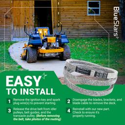 607400 Pump Drive Belt, Replaces 603907 Hustler Drive Belt - Compatible with Hustler Raptor SD 52" 54" 60" Deck, Raptor SDX/Limited Zero-Turn Mowers | 50.75" x 1/2" thumbnail 9