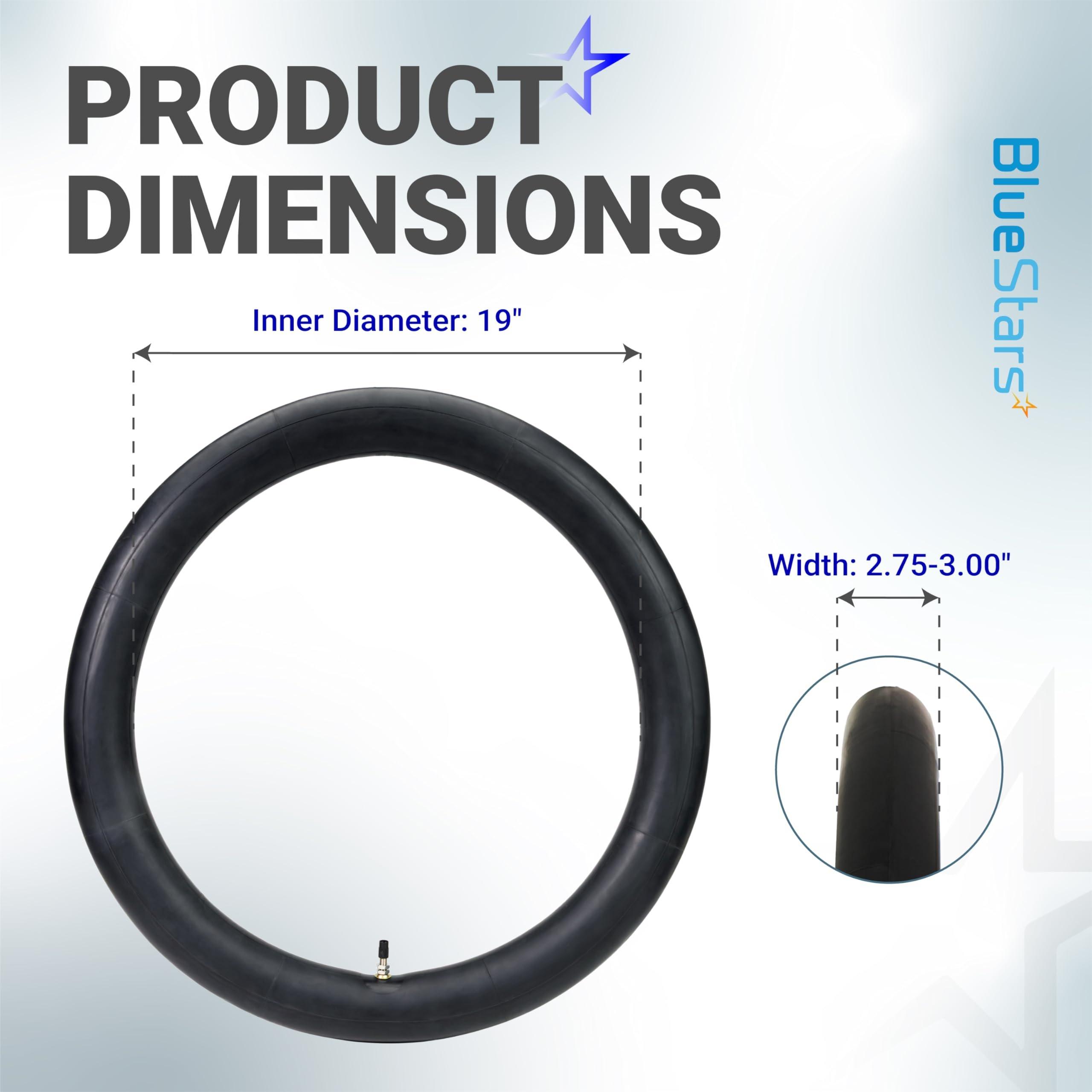 2.75/3.00-19" Motorcycle Inner Tube - 2.5mm Heavy-Duty Butyl Rubber - TR4 Straight Valve Stem - Fits 2.75-19 3.00-19 70/100-19 80/100-19 - Compatible with Surron Talaria Segway - Pack of 2 image 1