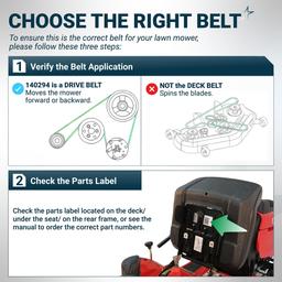 [Upgraded Grip120] 140294 Ground Drive Belt - for AYP Husqvarna Craftsman LTH1542 LTH130 YTH150 YTH180 Ride Mowers - Replaces 532140294 140067 24103 531300768 | 1/2" x 82.5" thumbnail 6
