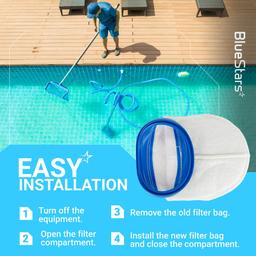 P30X022XF Multilayer Pool Blaster Max Filter Bags - Compatible with Catfish Ultra, iVAC 250 C2, Volt FX-4, Jacuzzi JPV200 Handheld Vacuum, PBW022XF X-treme Filterbag Replacement - Pack of 3 thumbnail 5