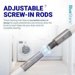 30 Feet Dryer Vent Cleaner Kit with Drill Attachment - Extendable Dryer Vent Cleaner Kit with Brush & 22 Detachable Rods - Compatible with Most Vacuum Cleaner thumbnail 5