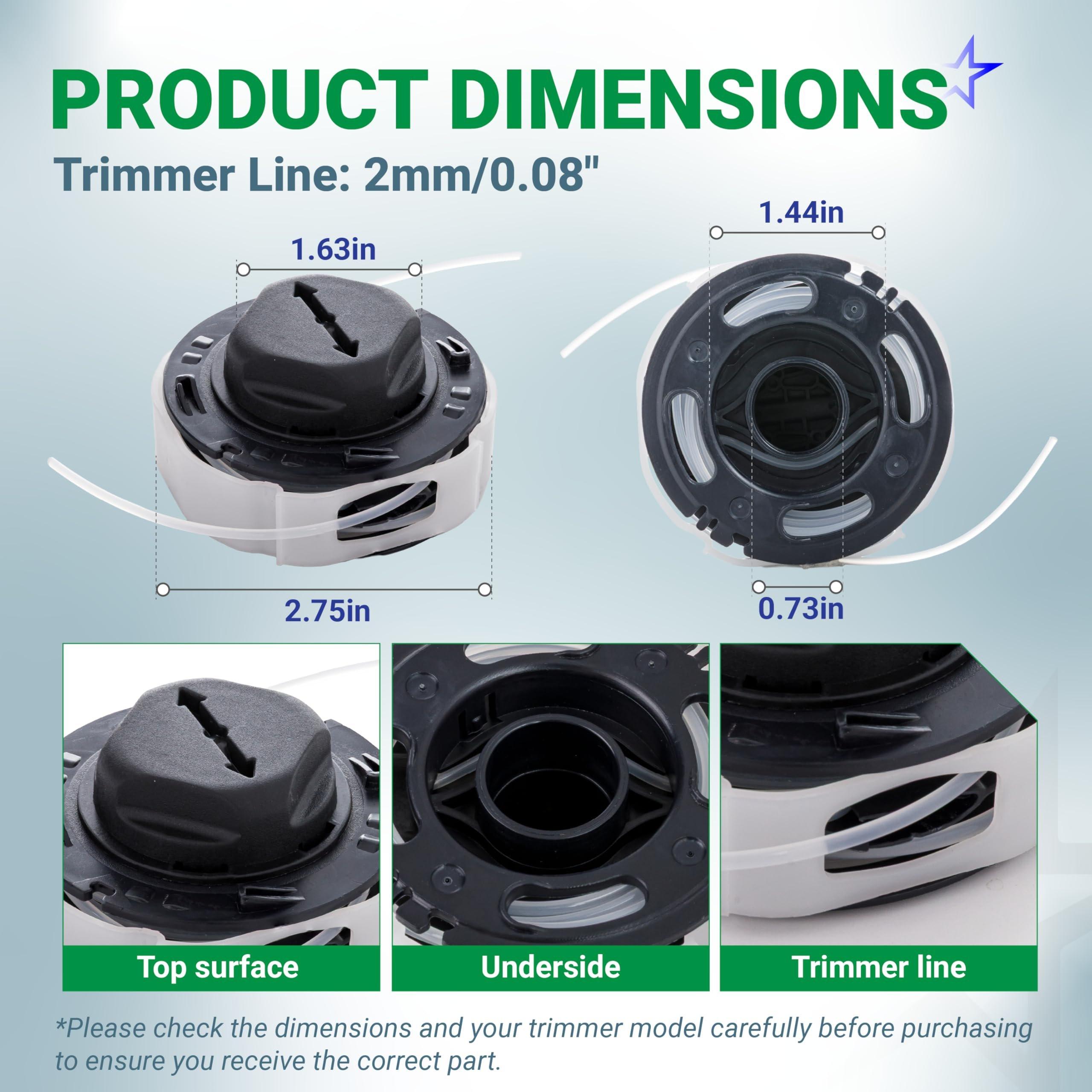 C3-2 Trimmer Head Spool - Compatible with Stihl C3-2 FSA 57 FSE 52 FSA57 FSE52 Weed Eater String Trimmer Head - Replace Parts 4009 710 4305 - Pack of 4 image 1