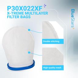 P30X022XF Multilayer Pool Blaster Max Filter Bags - Compatible with Catfish Ultra, iVAC 250 C2, Volt FX-4, Jacuzzi JPV200 Handheld Vacuum, PBW022XF X-treme Filterbag Replacement - Pack of 3 thumbnail 2
