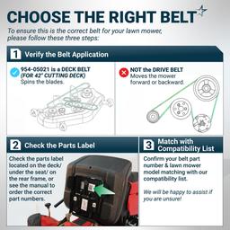 [Upgraded Grip120] 954-05021 Mower Deck Belt - for Cub Cadet Troy Bilt Super Bronco MTD Craftsman Lawn Tractor - Replaces 754-05021 490-501-C062 490-501-M062 | 99.75" x 0.5" thumbnail 6