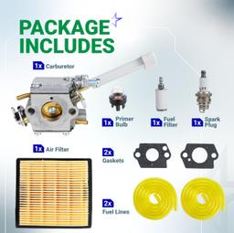BP42 Carburetor - Compatible with Ryobi RY08420 RY08420A RY42WB RY42BPEMC Backpack Leaf Blower 308054093 900777005 308054079 WT-1086 Carb with Air Filter Fuel Filter Spark Plug Primer Bulb thumbnail 2
