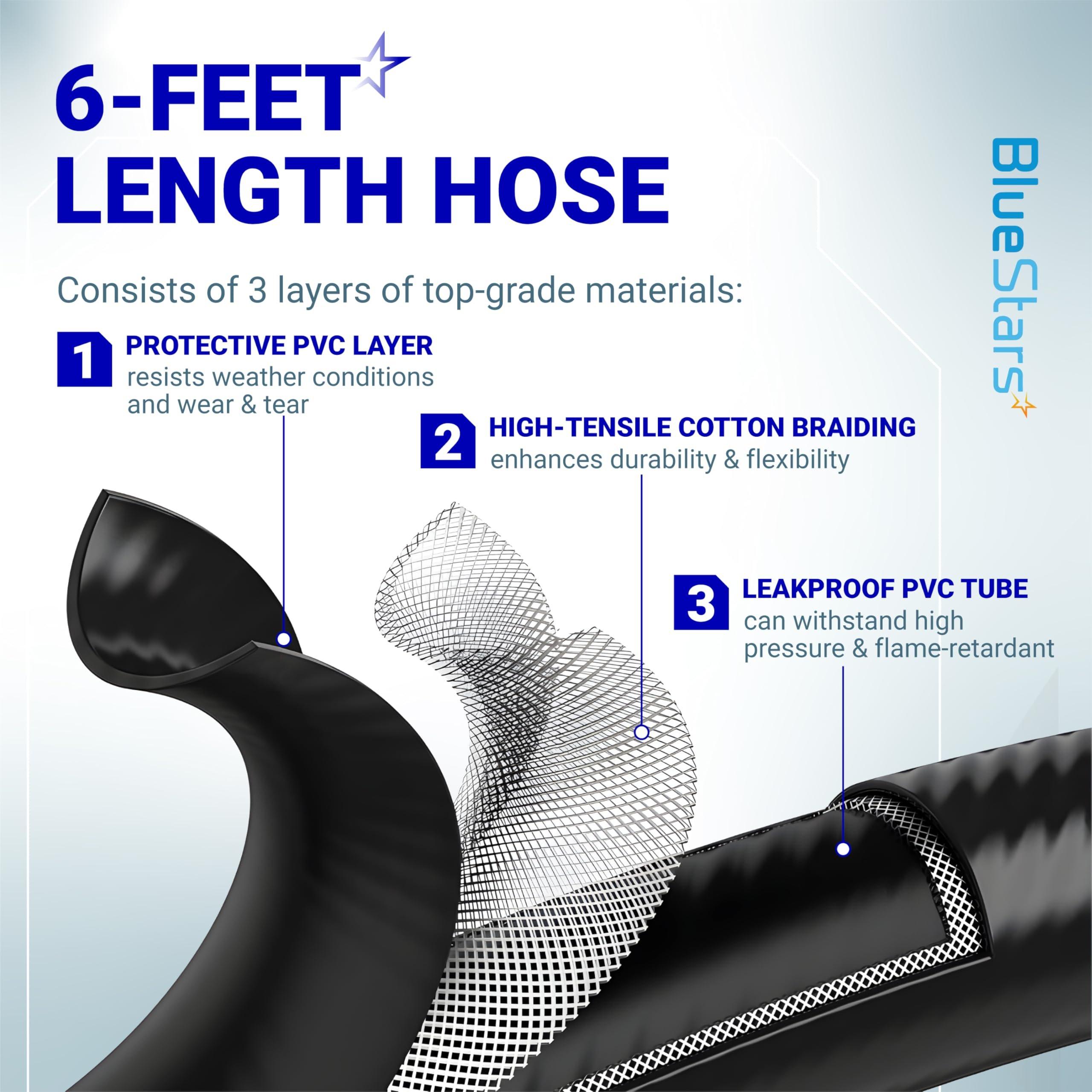 6FT Propane Hose Adapter 1lb to 20lb with QCC1/Type1 for 5-40lb Propane Tanks - for Weber Q, Coleman Camp Stove, Buddy Heater, Blackstone Griddle CGA600 Connection image 4