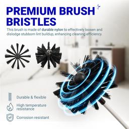 30 Feet Dryer Vent Cleaner Kit with Drill Attachment - Extendable Dryer Vent Cleaner Kit with Brush & 22 Detachable Rods - Compatible with Most Vacuum Cleaner thumbnail 4