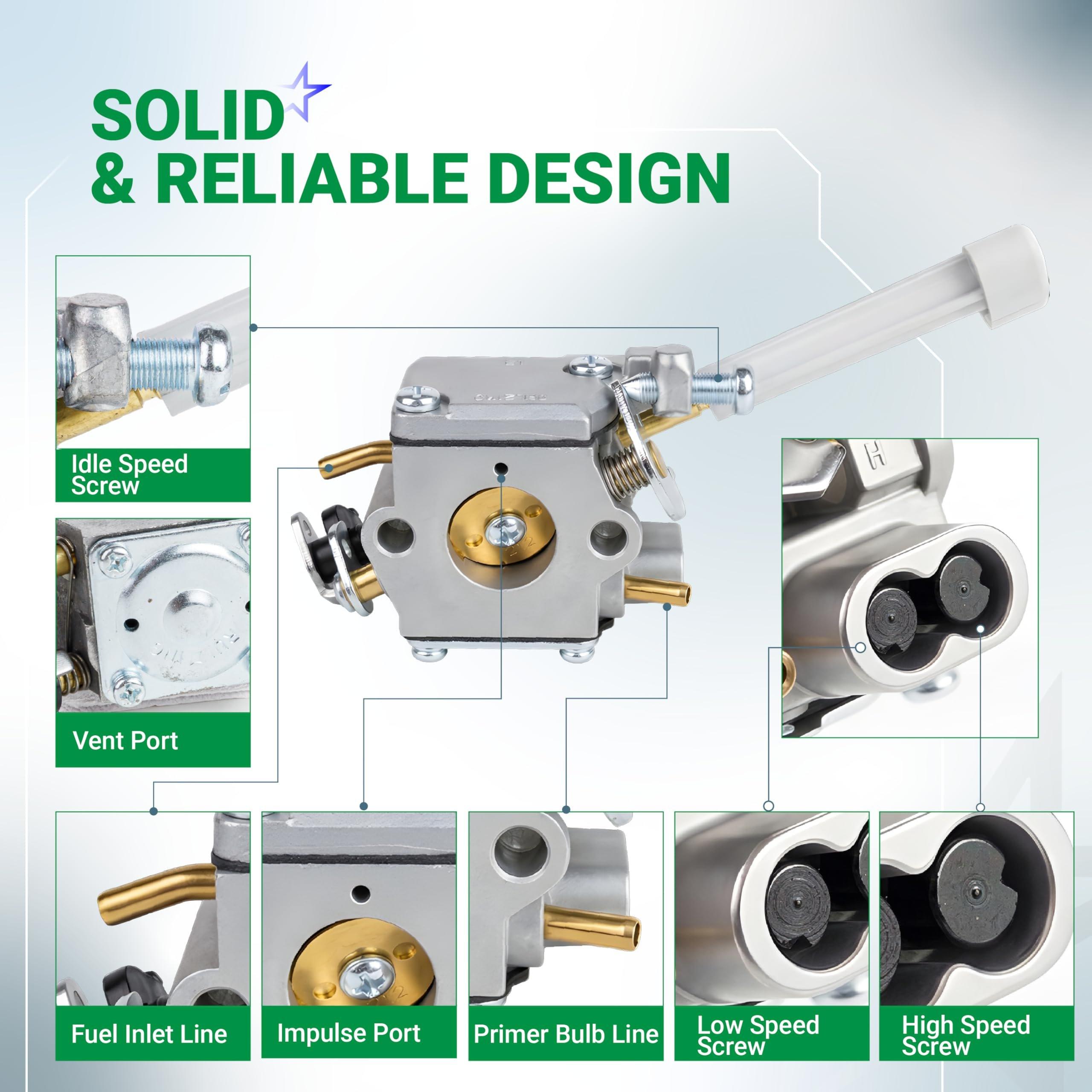 BP42 Carburetor - Compatible with Ryobi RY08420 RY08420A RY42WB RY42BPEMC Backpack Leaf Blower 308054093 900777005 308054079 WT-1086 Carb with Air Filter Fuel Filter Spark Plug Primer Bulb image 5
