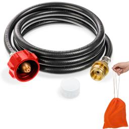 6FT Propane Hose Adapter 1lb to 20lb with QCC1/Type1 for 5-40lb Propane Tanks - for Weber Q, Coleman Camp Stove, Buddy Heater, Blackstone Griddle CGA600 Connection thumbnail 0