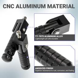 M8 Motorcycle Foldable Foot Pegs - CNC Aluminum 90° Foldable Anti-Slip Footrests - Universal Pedals for Bike E-Bike ATV UTV Dirt Bike Go Kart (Black) - Pack of 2 thumbnail 4