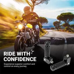 M8 Motorcycle Foldable Foot Pegs - CNC Aluminum 90° Foldable Anti-Slip Footrests - Universal Pedals for Bike E-Bike ATV UTV Dirt Bike Go Kart (Black) - Pack of 2 thumbnail 7