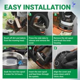 C3-2 Trimmer Head Spool - Compatible with Stihl C3-2 FSA 57 FSE 52 FSA57 FSE52 Weed Eater String Trimmer Head - Replace Parts 4009 710 4305 - Pack of 4 thumbnail 2