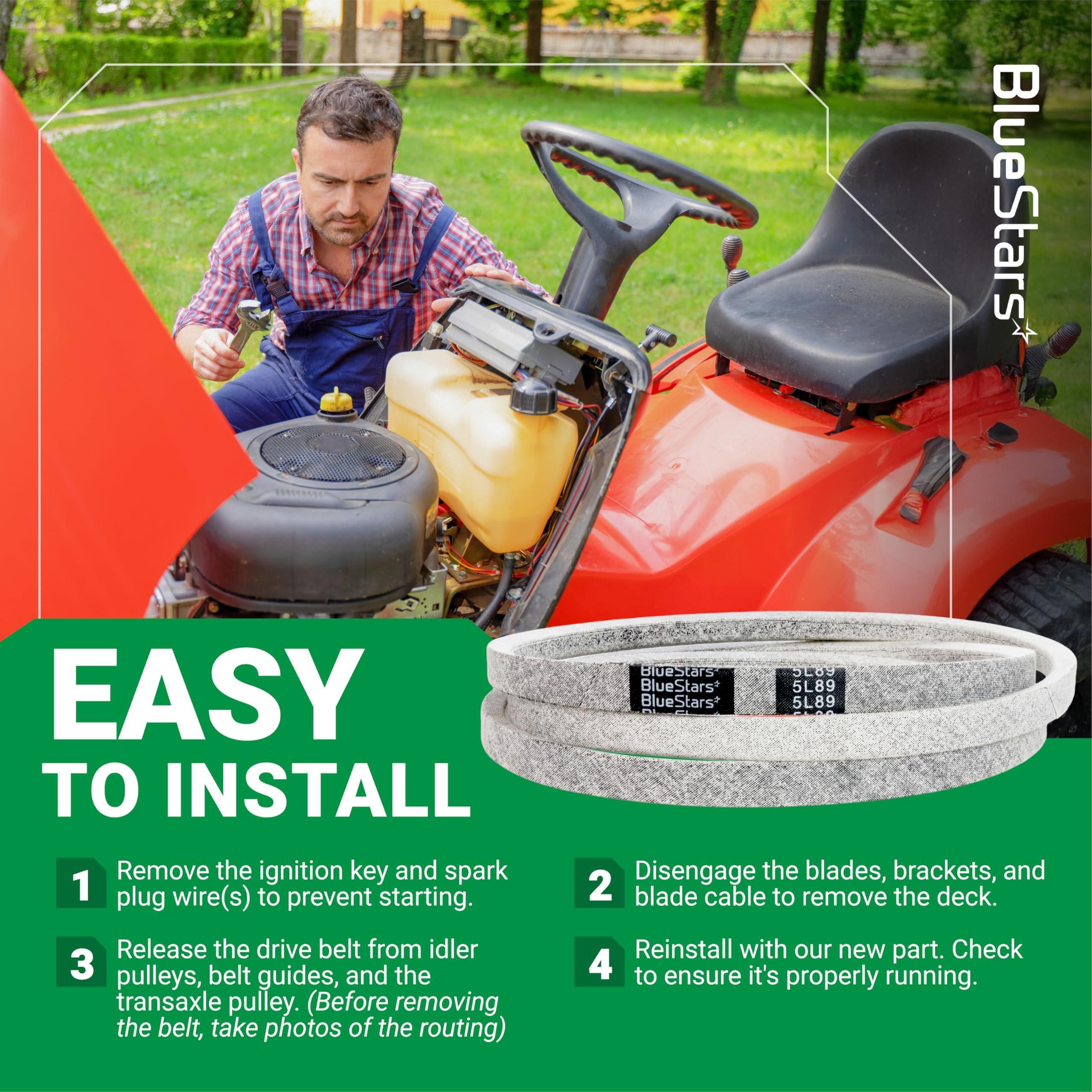 180808 Deck Belt - for 48 inch Deck Husqvarna GT5000 YTH2148 YTH2048 YTH2248 YTH1848XP YTH2448 AYP Craftsman Lawn Mowers - Replaces 532180808 174369 532174369 | 5/8" x 89" image 10