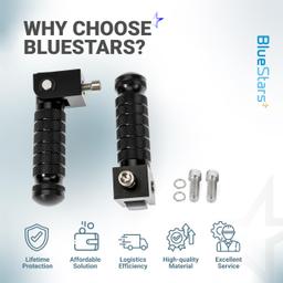 M8 Motorcycle Foldable Foot Pegs - CNC Aluminum 90° Foldable Anti-Slip Footrests - Universal Pedals for Bike E-Bike ATV UTV Dirt Bike Go Kart (Black) - Pack of 2 thumbnail 8